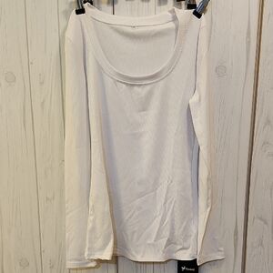Women's White Long Sleeve Top